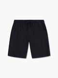 Black Linen Drawstring Shorts