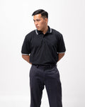 Black with Stripes Classique Plain Polo Shirt