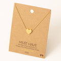 Brushed Heart Pendant Necklace