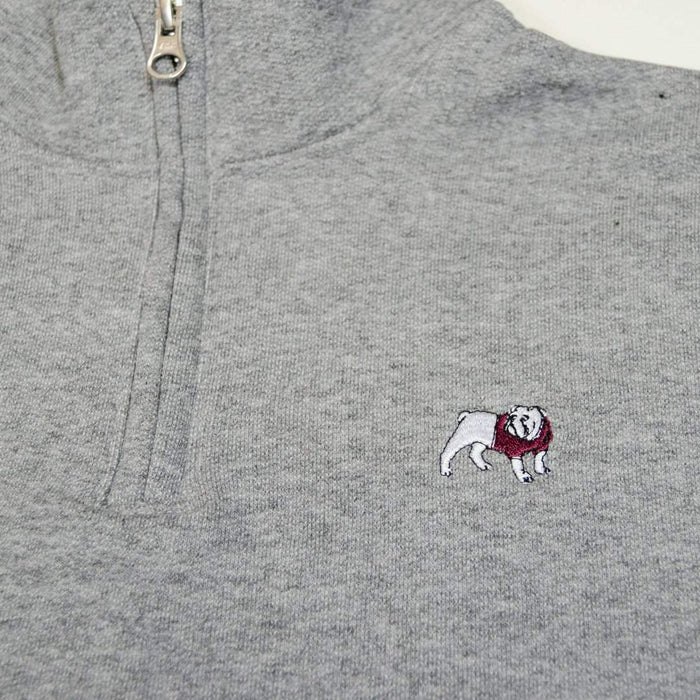 Bulldog 1/4 Zip Sweatshirt-Honey Bee Tees-