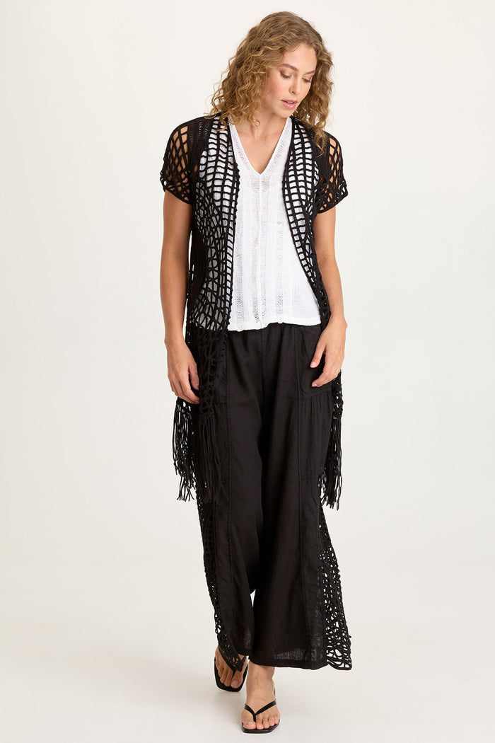 XCVI Calix Crochet Fringe Cover-Up