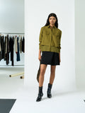 Cambria Khaki Green Layered Utility Shirt