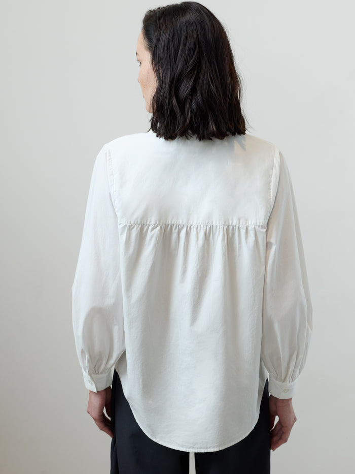 Cambria White Faux Pearl Embellished Shirt