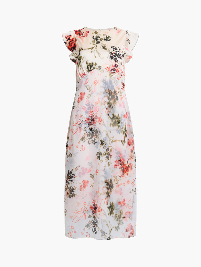 Candice Satin Georgette Overlay Dress