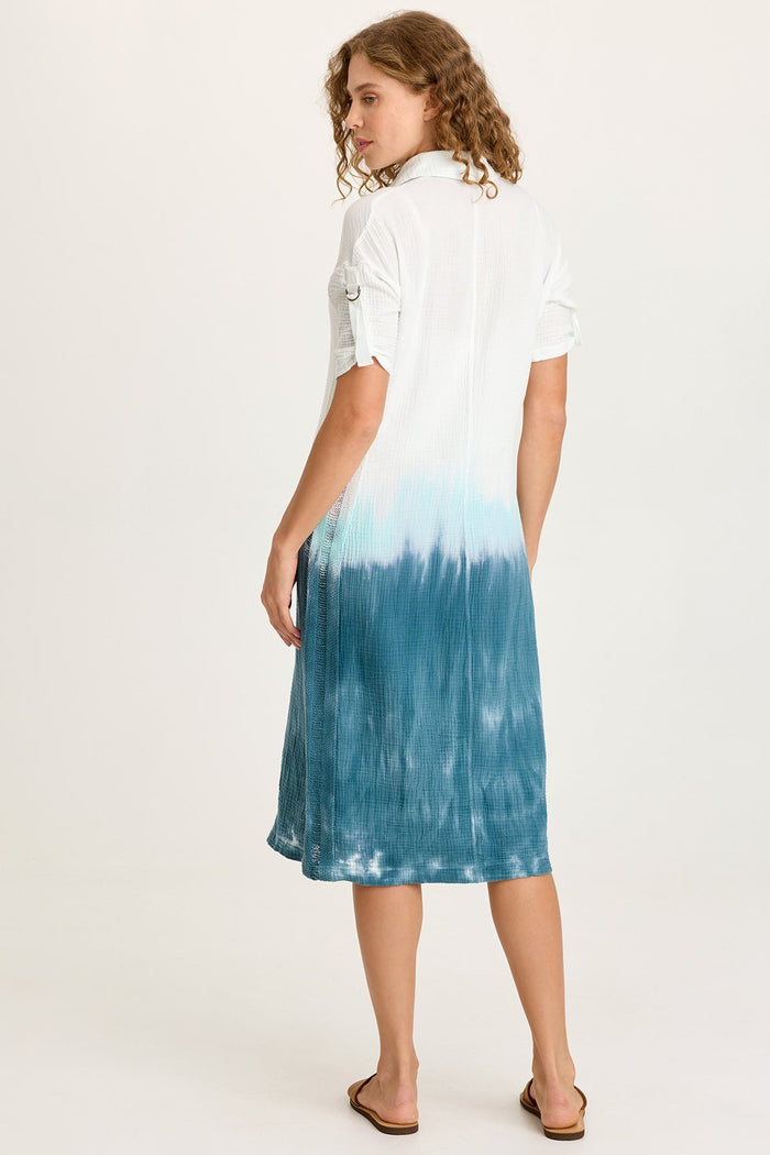 XCVI Cantori Gauze Button-Up Dress