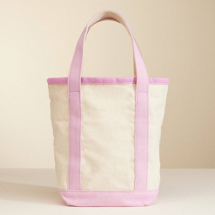 Canvas Tote Bag with Seashell Print: Light Blue / One / 5DG78010