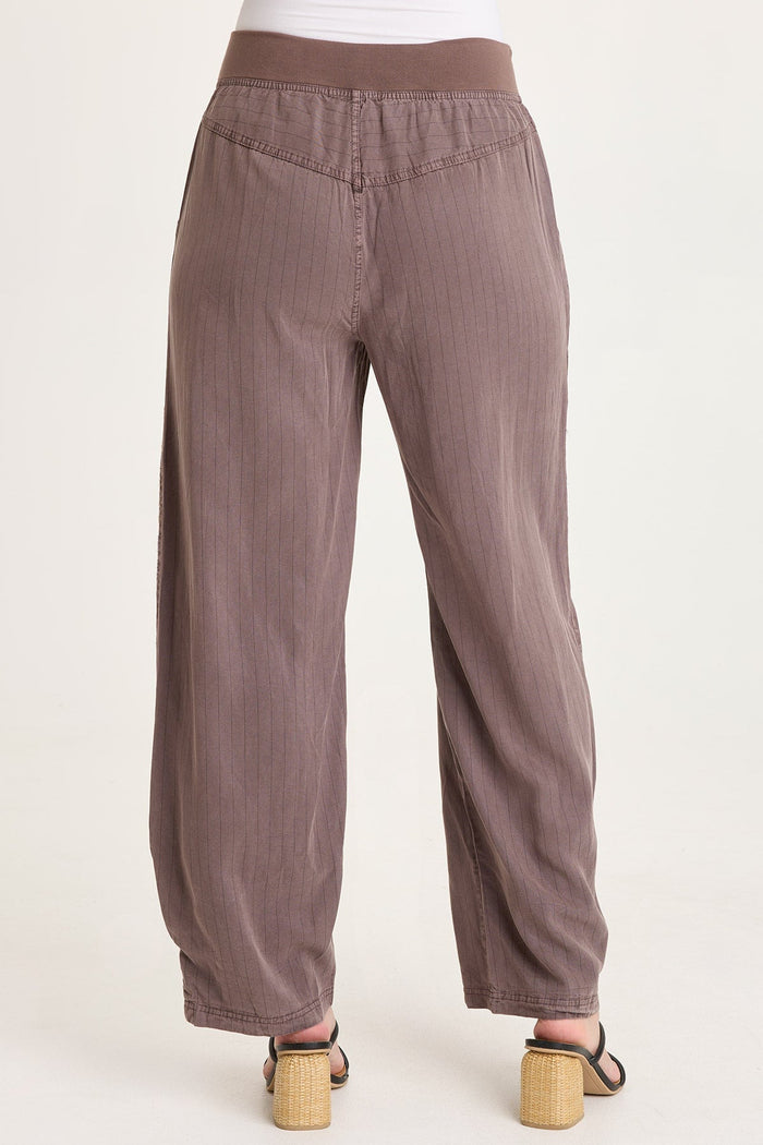 XCVI Carell Embroidered Pinstripe Pleated Leg Pant