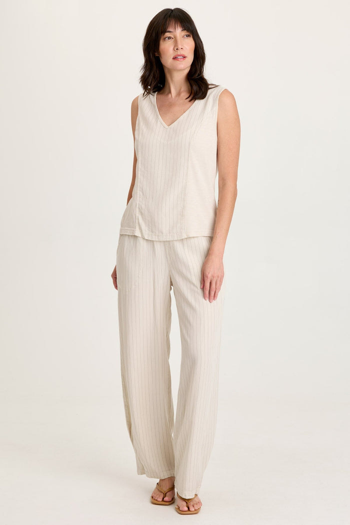 XCVI Carell Pinstripe Pleated Leg Pant