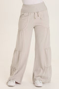 Wearables Carola Side-Tiered Wide-Leg Fleece Pant