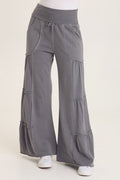 Wearables Carola Side-Tiered Wide-Leg Fleece Pant