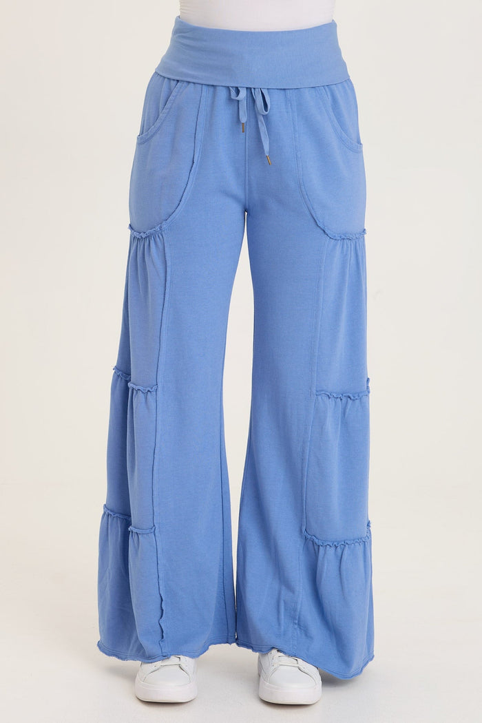Wearables Carola Side-Tiered Wide-Leg Fleece Pant