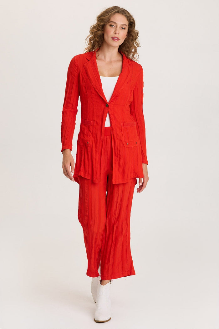XCVI Carruth Textured Stripe Flared Leg Crop