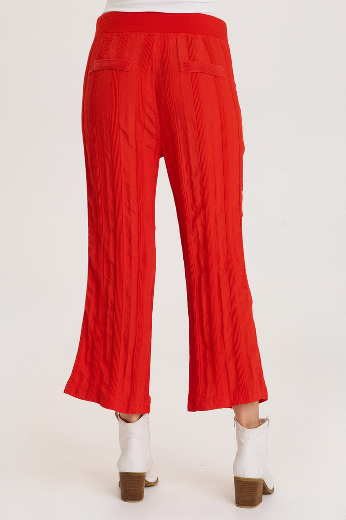 XCVI Carruth Textured Stripe Flared Leg Crop