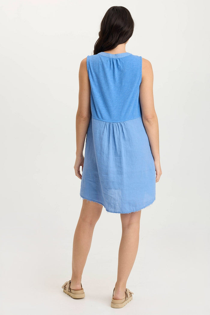 XCVI Catava Linen/Jersey Tank Dress