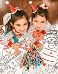 Christmas Coloring Collage Table Cover