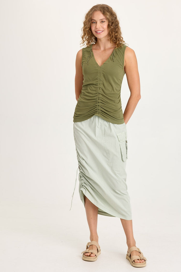 XCVI Clarice Jersey Corded V-Neck Tank