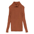 Clubhouse Brown Fold Over Turtleneck