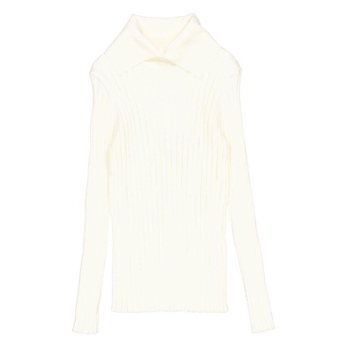 Clubhouse Cream Fold Over Turtleneck