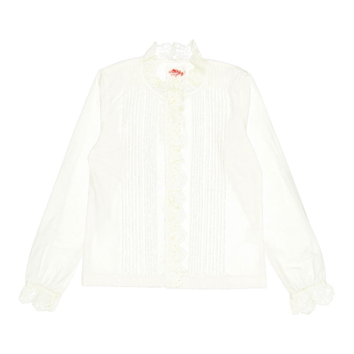Clubhouse Cream Lace Trim Blouse
