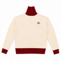 Clubhouse Cream Trim Turtleneck Sweater