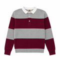 Clubhouse Grey Striped Collar Sweater