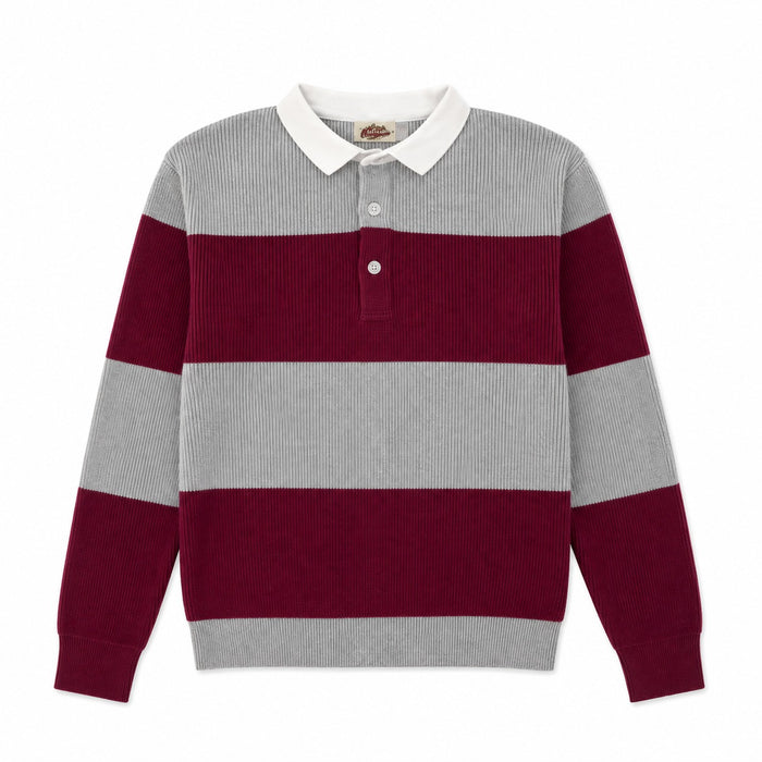 Clubhouse Grey Striped Collar Sweater