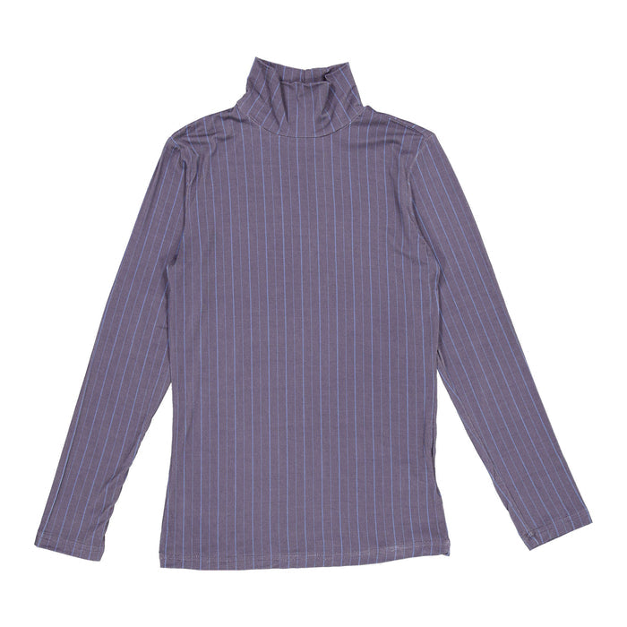 Clubhouse Grey Turtleneck Striped Top