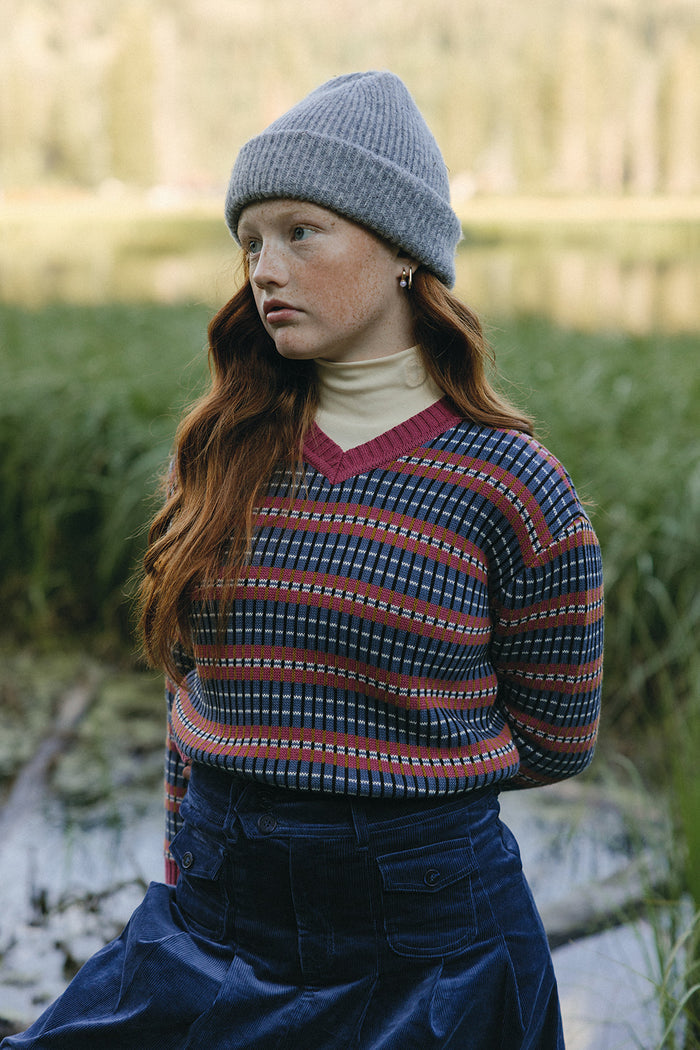 Clubhouse Multi Stripe Textured Sweater