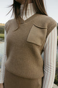 Clubhouse Taupe Knit Vest