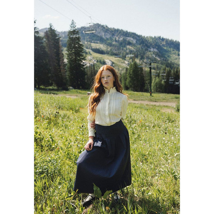 Clubhouse Textured Ruffle Shirt
