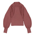 Clubhouse Wine Ribbed Button Sweater