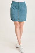 XCVI Corwyn Textured Zip-Front Mini Skirt