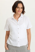 XCVI Creston Gauze Snap-Up Top