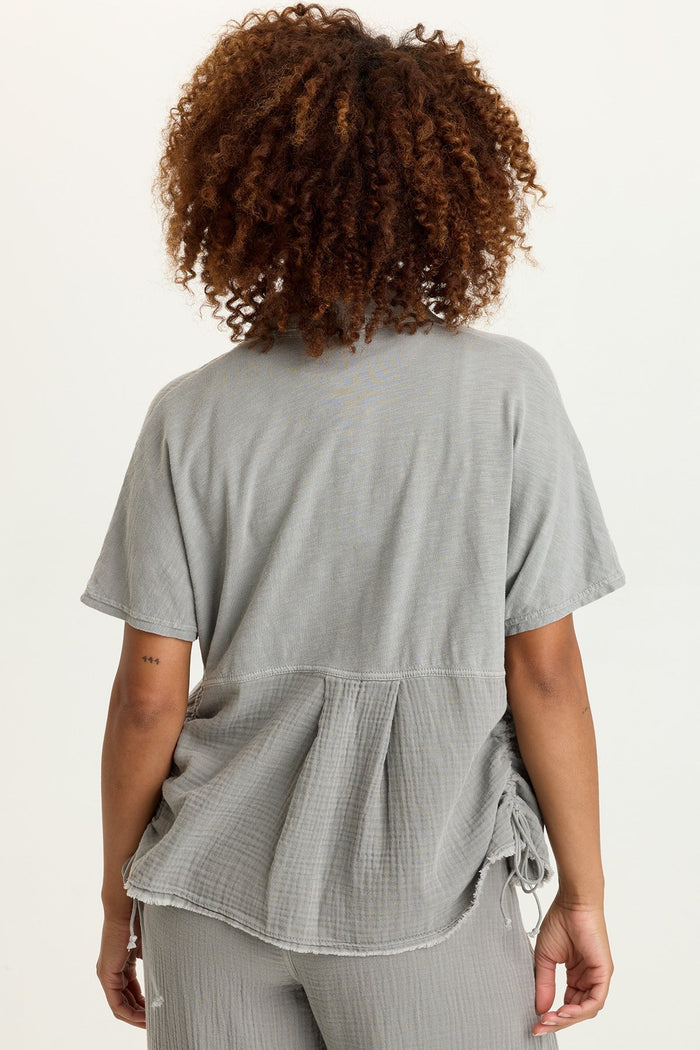 XCVI Creston Gauze Snap-Up Top