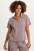 XCVI Creston Striped Gauze Top