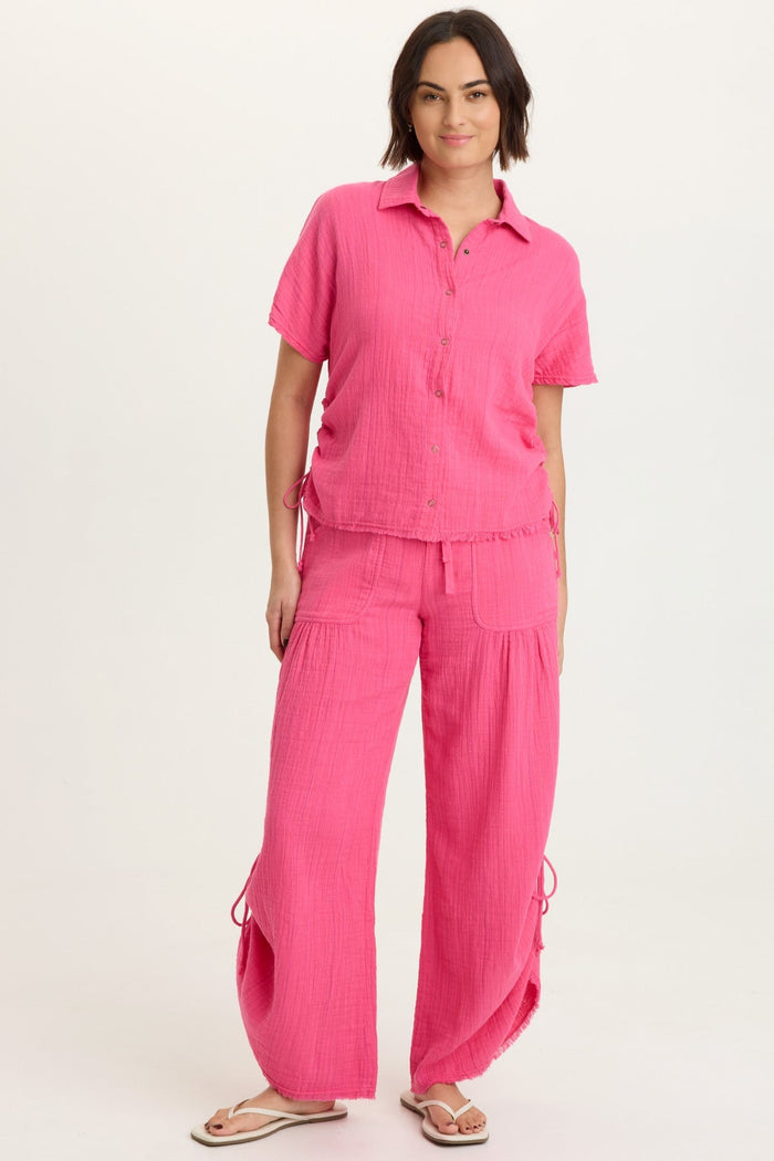 XCVI Creston Striped Gauze Top