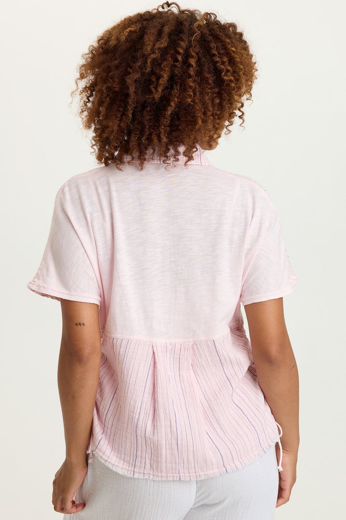 XCVI Creston Striped Gauze Top