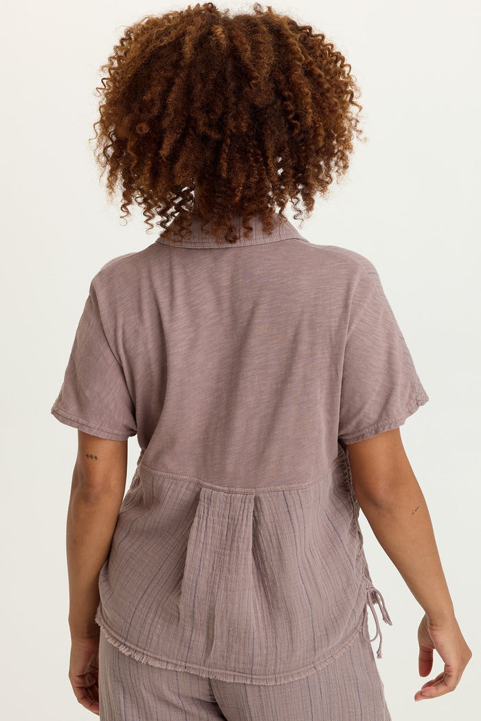 XCVI Creston Striped Gauze Top