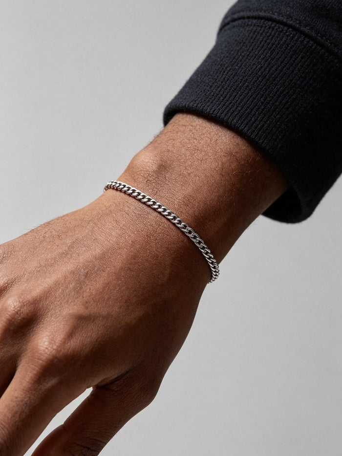 CUBAN BRACELET(SILVER) 3MM