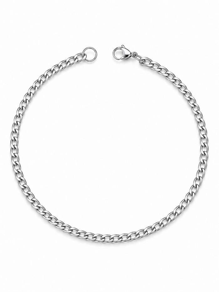 CURB CUBAN BRACELET (SILVER) 3MM