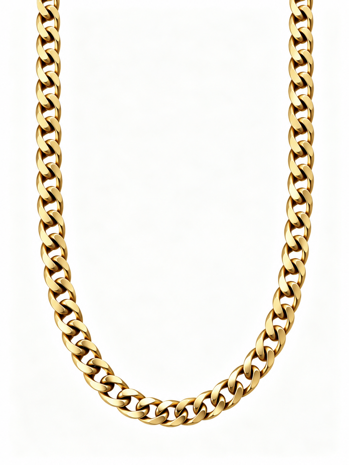 CURB CUBAN (GOLD) 8MM