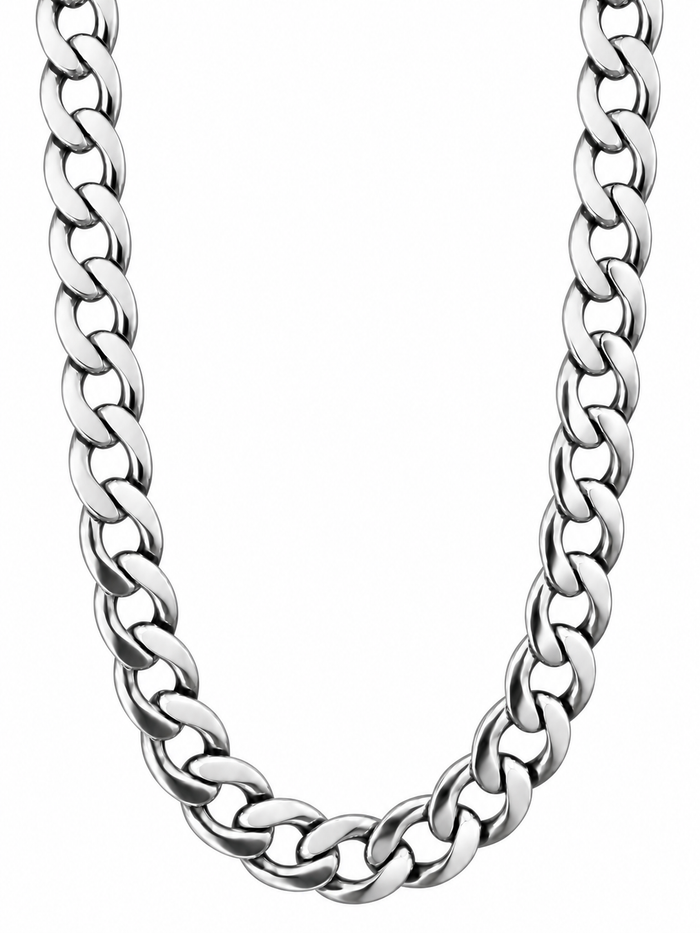 CURB CUBAN (SILVER) 11MM