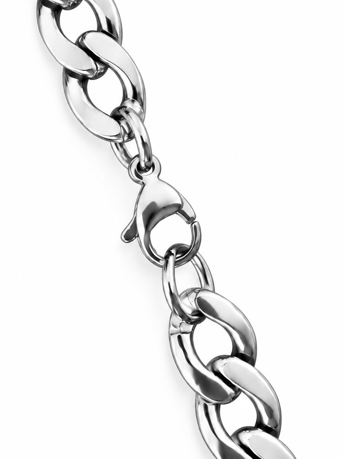 CURB CUBAN (SILVER) 11MM