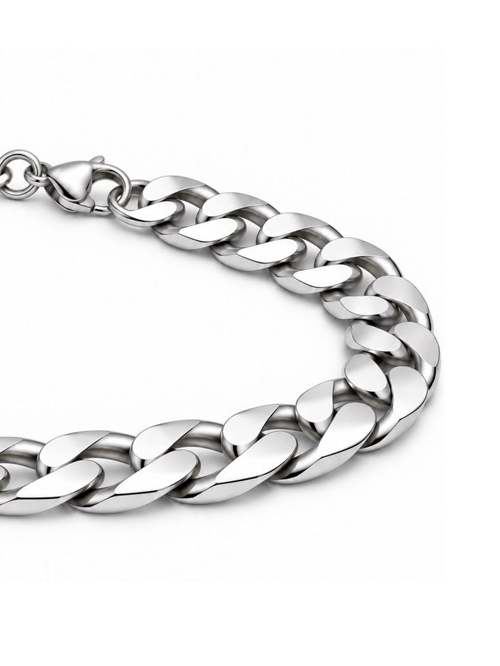 CURB CUBAN (SILVER) 11MM