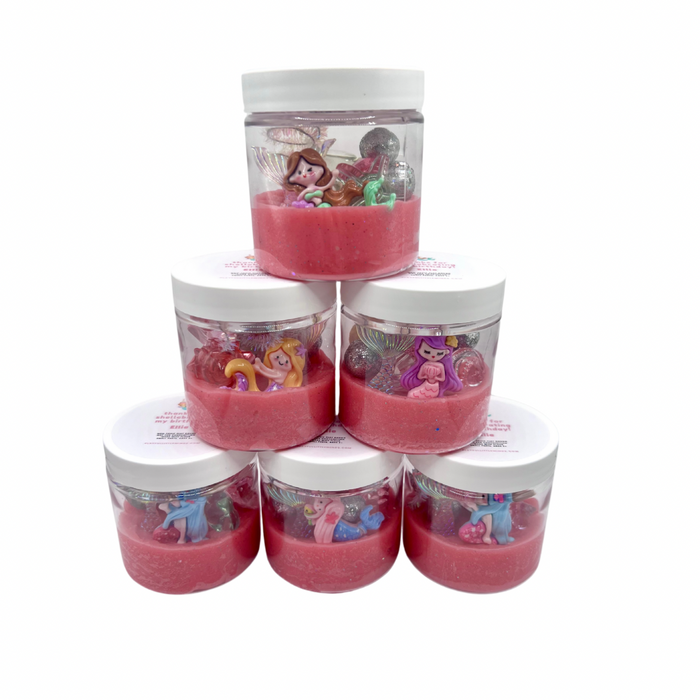 Custom Mermaid Play Dough Favors for Birthday Party Goodie Bags