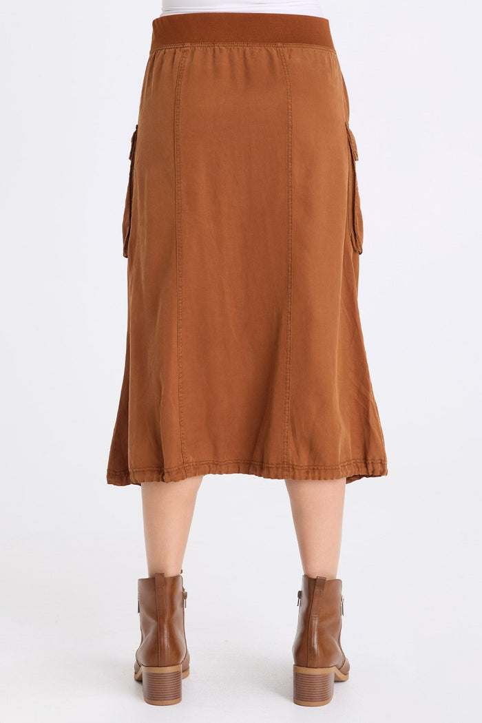 XCVI Cyran Twill Cinch Hem Skirt