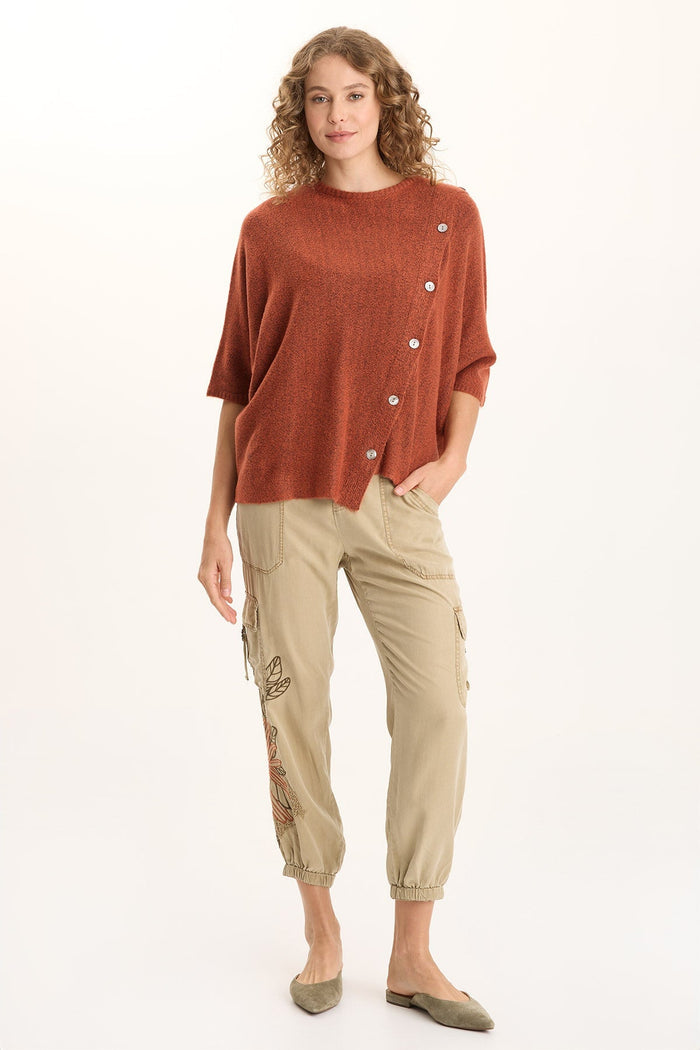 XCVI Darri Embroidered Pull-on Soft Twill Jogger