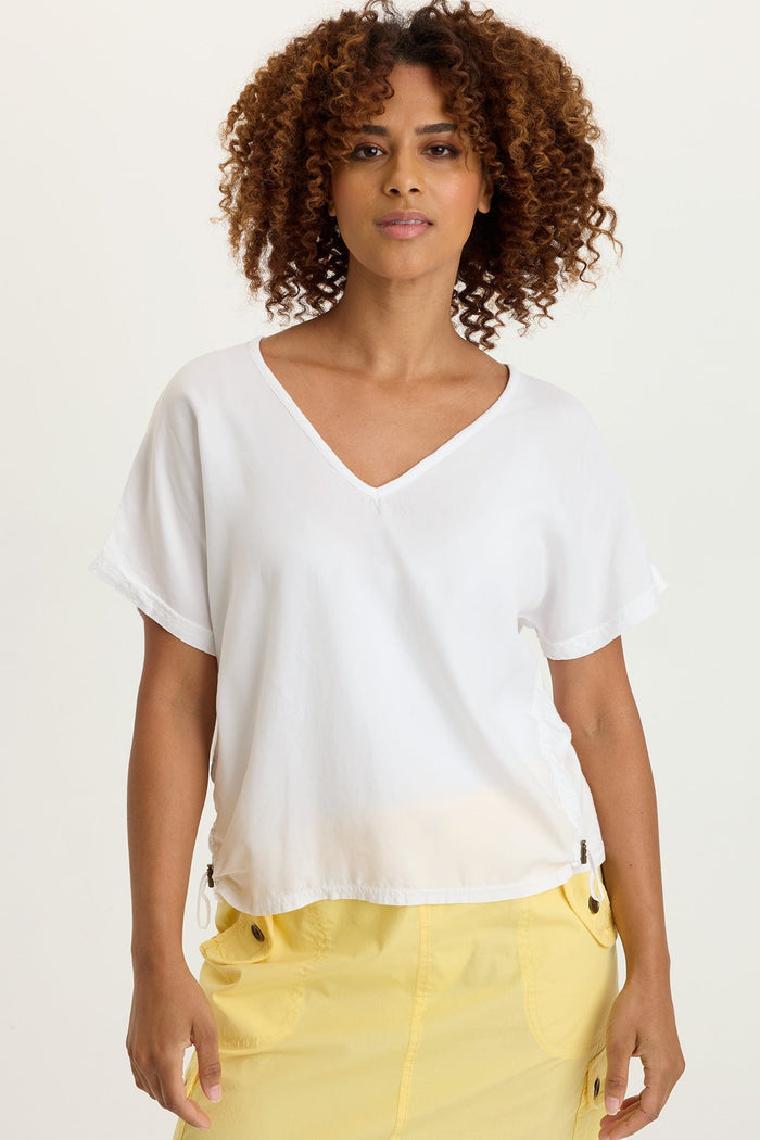 XCVI Dashell Twill Corded V-Neck Top