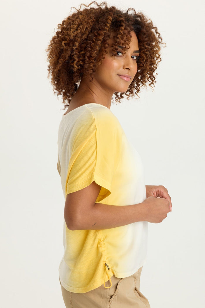 XCVI Dashell Twill Corded V-Neck Top