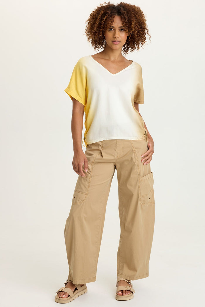 XCVI Dashell Twill Corded V-Neck Top